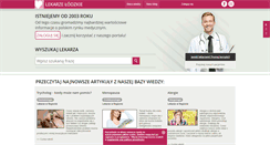 Desktop Screenshot of lekarze-lodzkie.pl