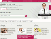 Tablet Screenshot of lekarze-lodzkie.pl